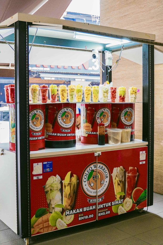 Cutted Fruit kiosk at Jakel Square
